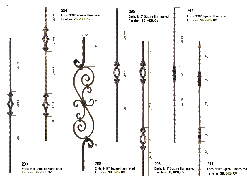 Tuscany Series Wrought Iron Balusters